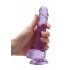 REALROCK - permatomas realistiškas dildo - violetinis (17cm) 