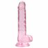 REALROCK - permatomas realistiškas dildo - rožinis (17cm) 