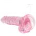 REALROCK - permatomas realistiškas dildo - rožinis (17cm) 