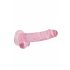 REALROCK - permatomas realistiškas dildo - rožinis (17cm) 