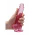 REALROCK - permatomas realistiškas dildo - rožinis (17cm) 