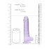 REALROCK - permatomas realistiškas dildo - violetinis (19cm) 