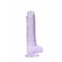 REALROCK - permatomas realistiškas dildo - violetinis (19cm) 