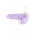 REALROCK - permatomas realistiškas dildo - violetinis (19cm) 