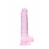 REALROCK - permatomas tikroviškas dildo - rožinis (19cm) 