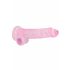 REALROCK - permatomas tikroviškas dildo - rožinis (19cm) 