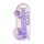 REALROCK - permatomas realistiškas dildo - violetinis (22 cm) 