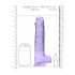 REALROCK - permatomas realistiškas dildo - violetinis (22 cm) 