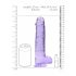 REALROCK - permatomas realistiškas dildo - violetinis (22 cm) 