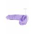 REALROCK - permatomas realistiškas dildo - violetinis (22 cm) 