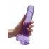 REALROCK - permatomas realistiškas dildo - violetinis (22 cm) 