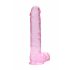 REALROCK - skaidrus tikroviškas dildo - rožinis (22cm) 