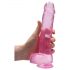 REALROCK - skaidrus tikroviškas dildo - rožinis (22cm) 