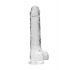 REALROCK - skaidrus tikroviškas dildo - visiškai skaidrus (22cm) 