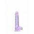 REALROCK - permatomas realistiškas dildo - violetinis (15cm) 