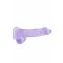 REALROCK - permatomas realistiškas dildo - violetinis (15cm) 