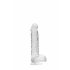 REALROCK - skaidrus realistiškas dildo - skaidrus (15cm) 