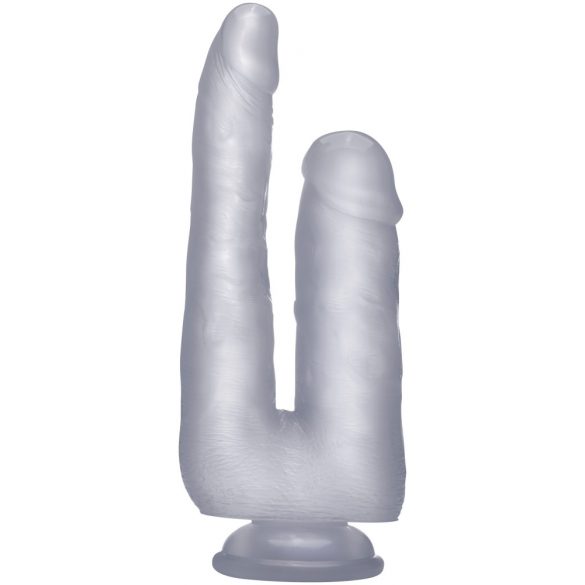 Realrock - realistiškas dvigubas dildo - 22 cm (skaidrus)