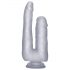 Realrock - realistiškas dvigubas dildo - 22 cm (skaidrus)