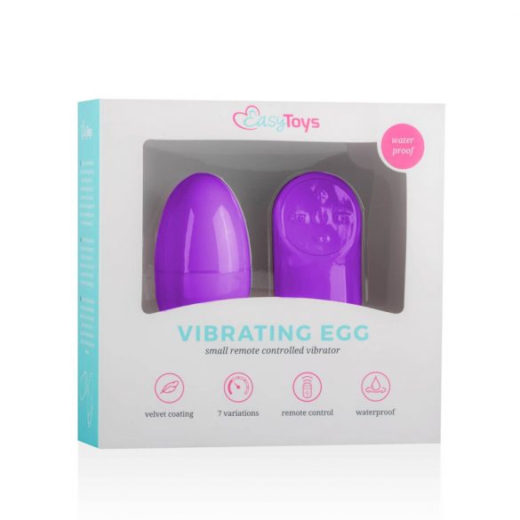 Easytoys - 7 ritmų radijo bangomis valdomas vibro kiaušinis (violetinė) 