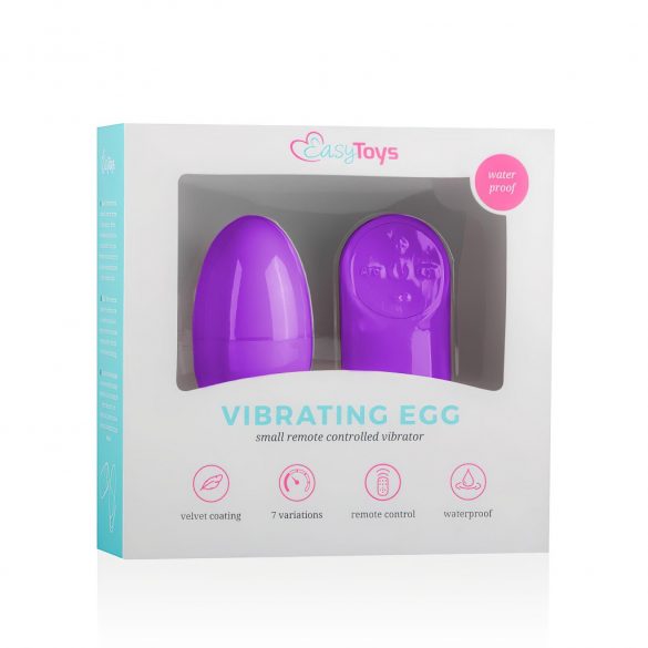 Easytoys - 7 ritmų radijo bangomis valdomas vibro kiaušinis (violetinė) 