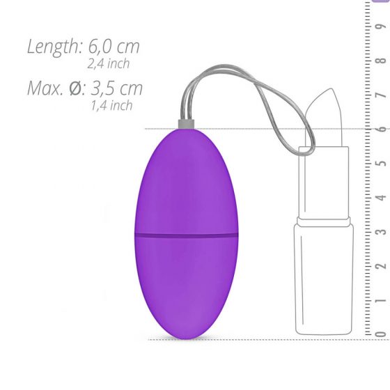 Easytoys - 7 ritmų radijo bangomis valdomas vibro kiaušinis (violetinė)