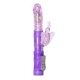 Easytoys - sukiojamasis ir stumdomasis vibratorius su drugelio klitorių masažuokliu (violetinis) 