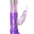 Easytoys - sukiojamasis ir stumdomasis vibratorius su drugelio klitorių masažuokliu (violetinis) 