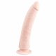 Easytoys - siurbtukas 100% silikoninis dildo (21cm) - natūrali spalva 