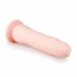 Easytoys - siurbtukas 100% silikoninis dildo (21cm) - natūrali spalva 