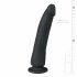 Easytoys - su siurbtuku 100% silikono dildo (21cm) - juodas 