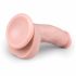 Easytoys - siurbtukas, su sėklidėmis dildo (15cm) - natūralios spalvos 