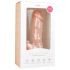 Easytoys - prilipdanti dildo su sėklidėmis (17,5cm) - natūralus 