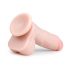 Easytoys - prilipdanti dildo su sėklidėmis (17,5cm) - natūralus 