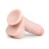 Easytoys - prilipdanti dildo su sėklidėmis (17,5cm) - natūralus 