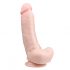 Easytoys - su siurbtuku, su sėklidėmis dildė (20cm) - natūrali 