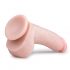 Easytoys - su siurbtuku, su sėklidėmis dildė (20cm) - natūrali 