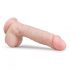 Easytoys - pritvirtinamas dildo su sėklidėmis (22,5 cm) - natūralus 