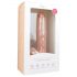 Easytoys - prisisiurbiantis didelis dildo su sėklidėmis (26,5 cm) - natūralus 