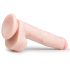 Easytoys - prisisiurbiantis didelis dildo su sėklidėmis (26,5 cm) - natūralus 