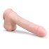 Easytoys - prisitvirtinantis didelis dildo su sėklidėmis (29,5 cm) - natūralus 