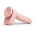 Easytoys - prisitvirtinantis didelis dildo su sėklidėmis (29,5 cm) - natūralus 