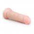 Easytoys - tikroviškas čiupliku paviršiumi dildo su siurbtuku (15,5 cm) - natūralus 