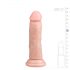 Easytoys - tikroviškas čiupliku paviršiumi dildo su siurbtuku (15,5 cm) - natūralus 