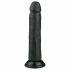 Easytoys - tvirtai prilimpanti realistiška dildo (20,5cm) - juoda 