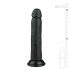 Easytoys - tvirtai prilimpanti realistiška dildo (20,5cm) - juoda 