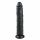 Easytoys - guminis itin didelis dildo su siurbtuku (28,5cm) - juodas 