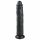 Easytoys - guminis itin didelis dildo su siurbtuku (28,5cm) - juodas 