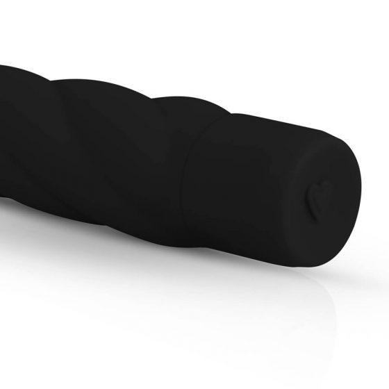 Easytoys Power Vibe - susuktas silikoninis vibratorius (juodas)