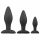 Easytoys Rocket - analinis dildo rinkinys - juodas (3 dalių) 